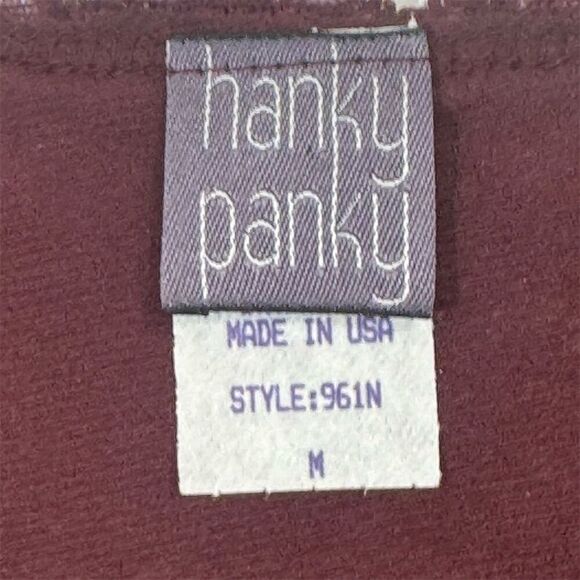 Hanky Panky Burgundy Lace Tank Top Camisole M Made in USA Cottagecore Y2K Boho - Picture 6 of 7